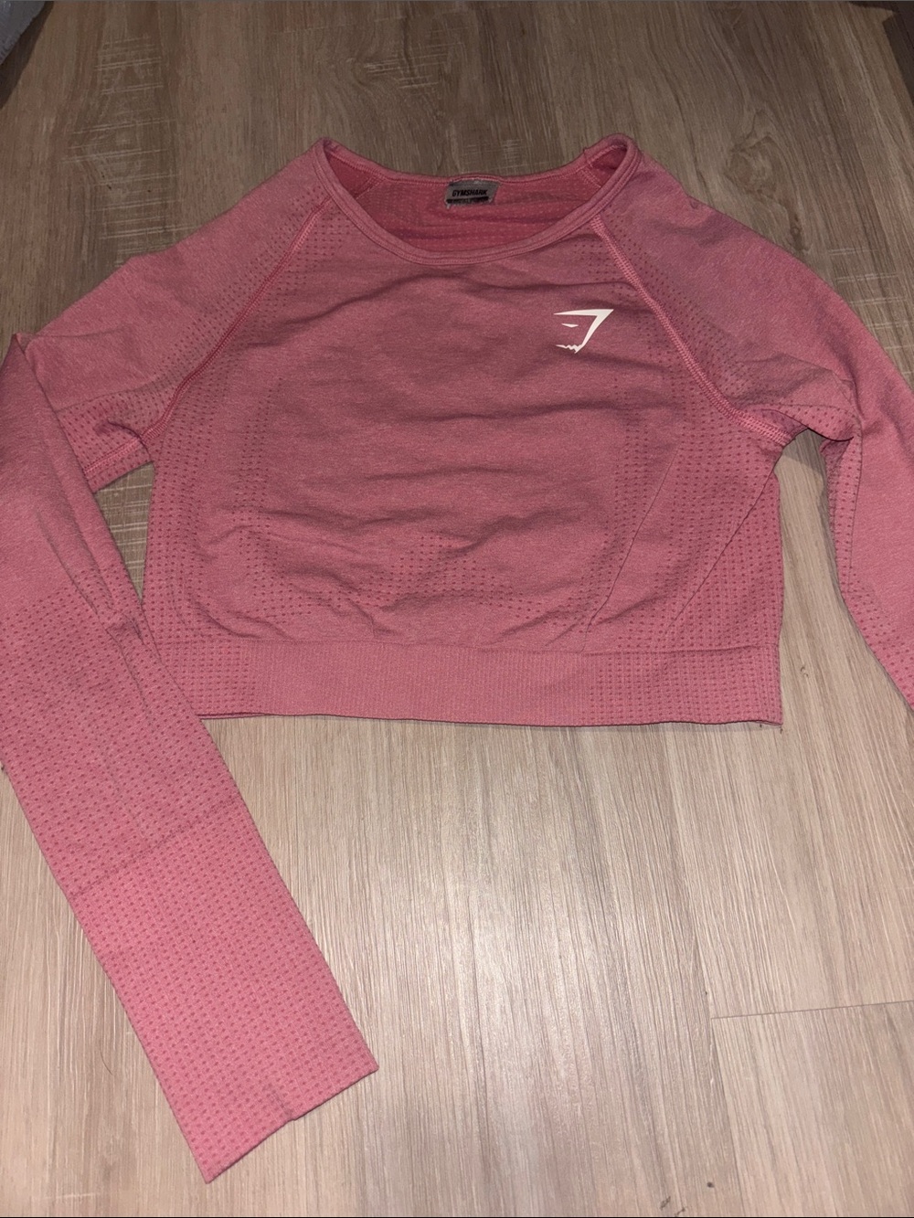 Gymshark Rose Pink Seamless Long-Sleeve Crop Top